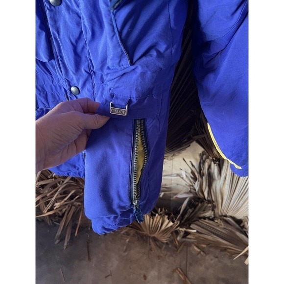 Vintage Mountain Goat Puffer Jacket Coat Blue size Medium - Picture 6 of 8
